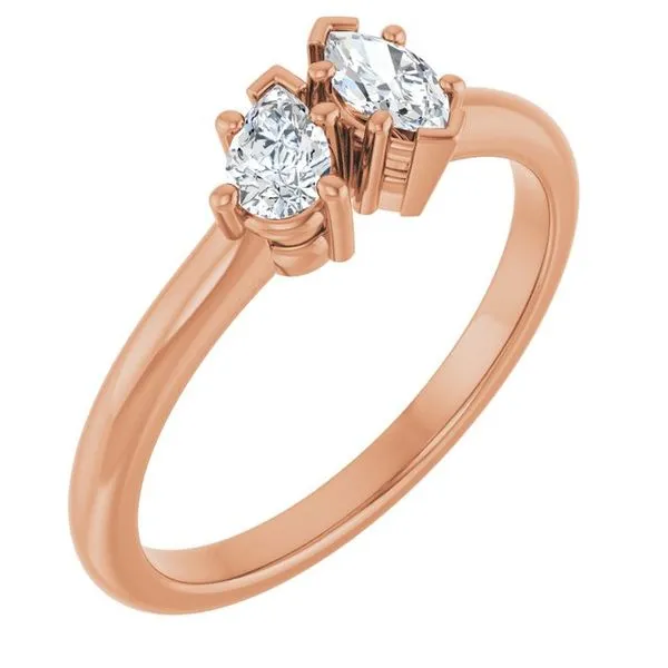 Two-Stone Engagement Ring J. West Jewelers Round Rock, TX