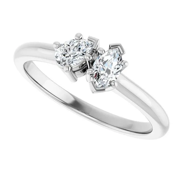 Two-Stone Engagement Ring Image 5 Vulcan's Forge LLC KANSAS CITY, MO