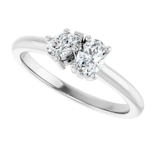 Two-Stone Engagement Ring Image 5 J. West Jewelers Round Rock, TX
