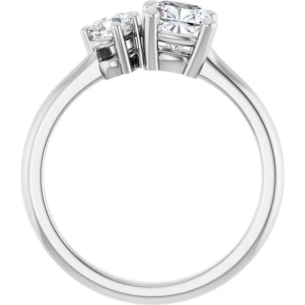 Two-Stone Engagement Ring Image 2 Hudson Valley Goldsmith New Paltz, NY