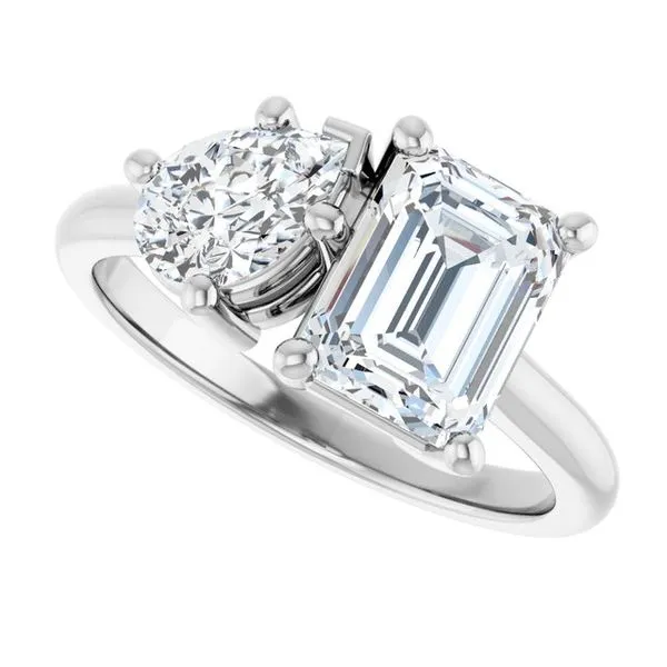 Two-Stone Engagement Ring Image 5 J. West Jewelers Round Rock, TX