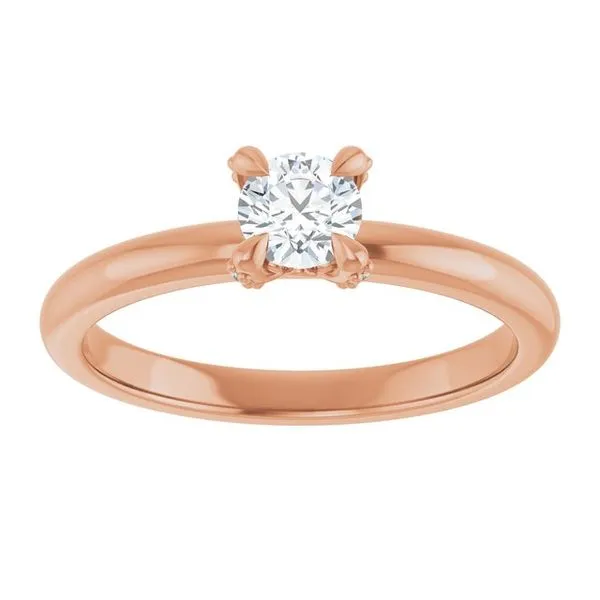 Claw-Prong Accented Engagement Ring Image 3 The Jewelry Source El Segundo, CA