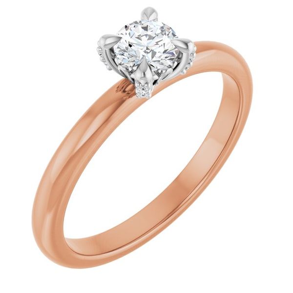 Claw-Prong Accented Engagement Ring