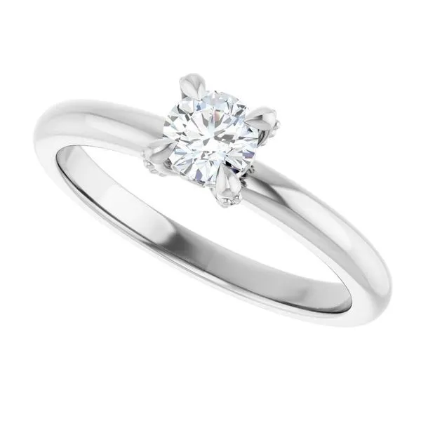Claw-Prong Accented Engagement Ring Image 5 Stuart Benjamin & Co. Jewelry Designs San Diego, CA