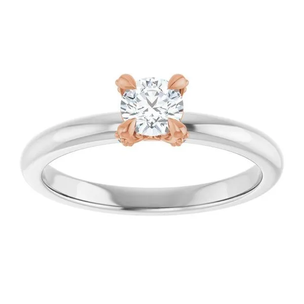 Claw-Prong Accented Engagement Ring Image 3 JF Jones Jewelers Rochester, NY