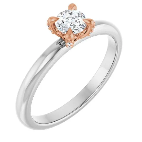Claw-Prong Accented Engagement Ring JF Jones Jewelers Rochester, NY