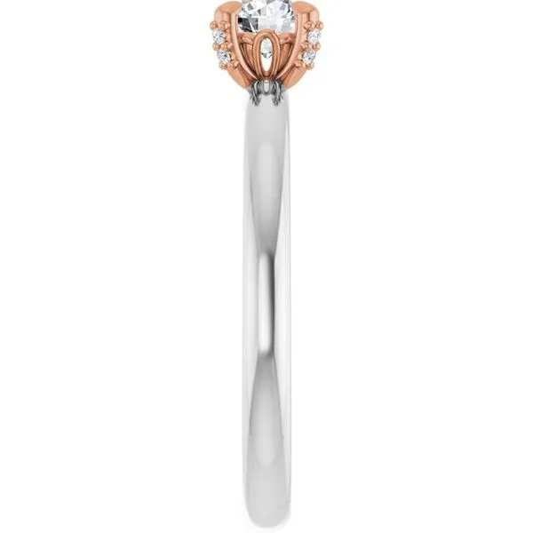 Claw-Prong Accented Engagement Ring Image 4 Stuart Benjamin & Co. Jewelry Designs San Diego, CA