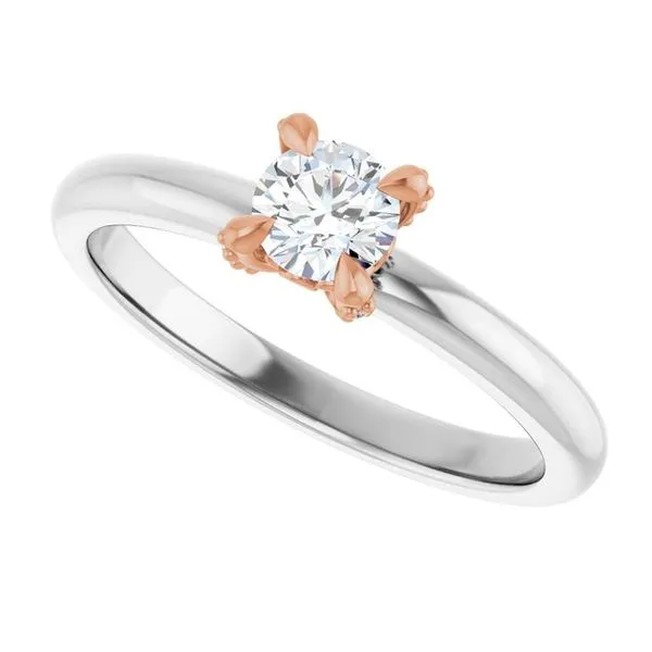 Claw-Prong Accented Engagement Ring Image 5 Don's Jewelry & Design Washington, IA