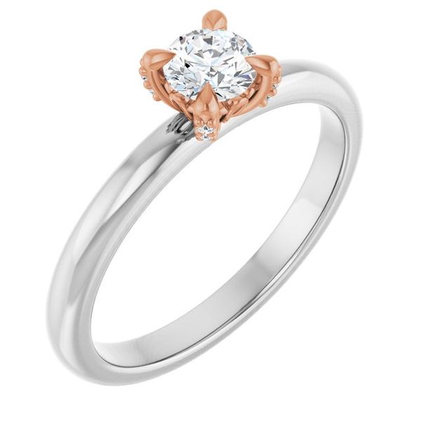 Claw-Prong Accented Engagement Ring