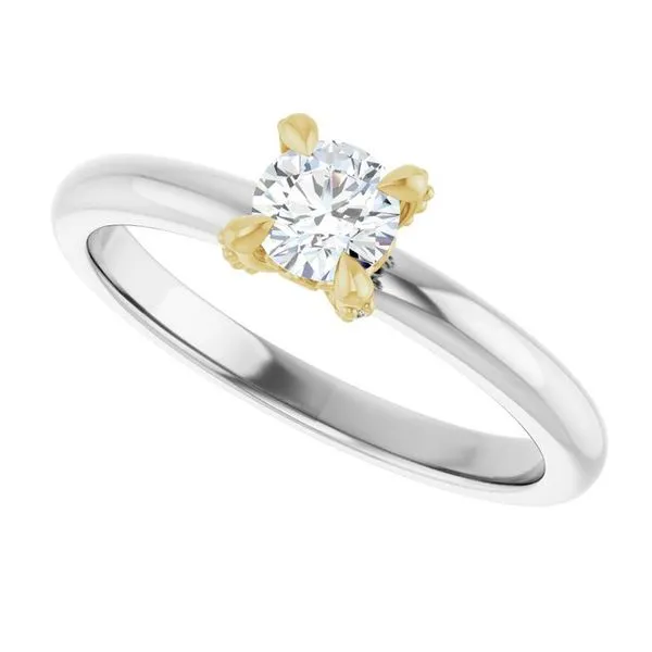Claw-Prong Accented Engagement Ring Image 5 JF Jones Jewelers Rochester, NY
