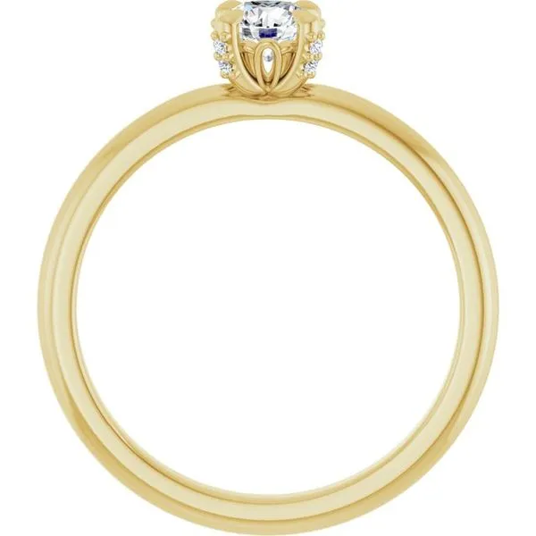 Claw-Prong Accented Engagement Ring Image 2 Northwood Jewelers Northwood, OH