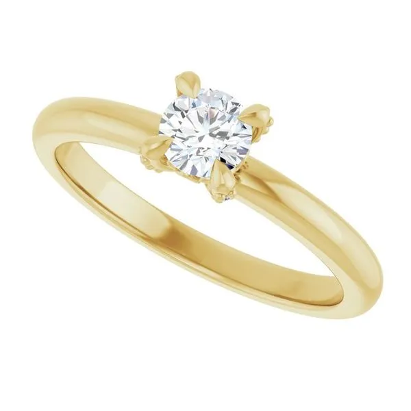 Claw-Prong Accented Engagement Ring Image 5 Austin's Fine Diamonds & Jewelry Lyndhurst, NJ