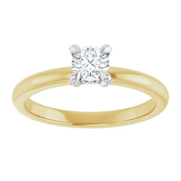 Claw-Prong Accented Engagement Ring Image 3 Michael Szwed Jewelers Longmeadow, MA