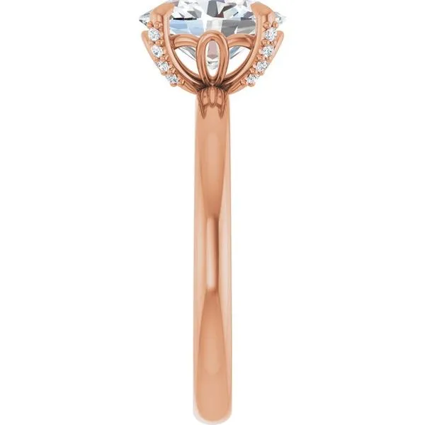 Claw-Prong Accented Engagement Ring Image 4 Paul James Jewelers Angels Camp, CA
