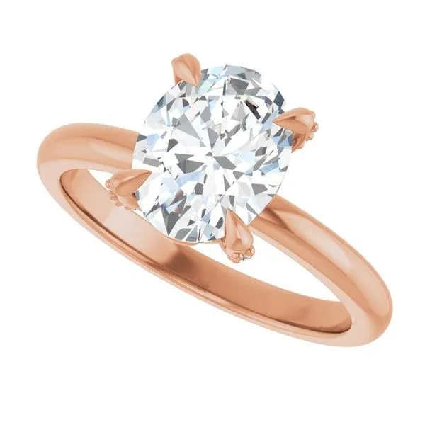 Claw-Prong Accented Engagement Ring Image 5 JF Jones Jewelers Rochester, NY