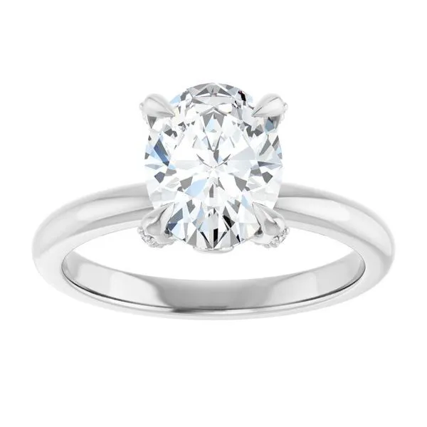 Claw-Prong Accented Engagement Ring Image 3 Northwood Jewelers Northwood, OH