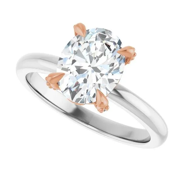 Claw-Prong Accented Engagement Ring Image 5 Natale Jewelers Sewell, NJ