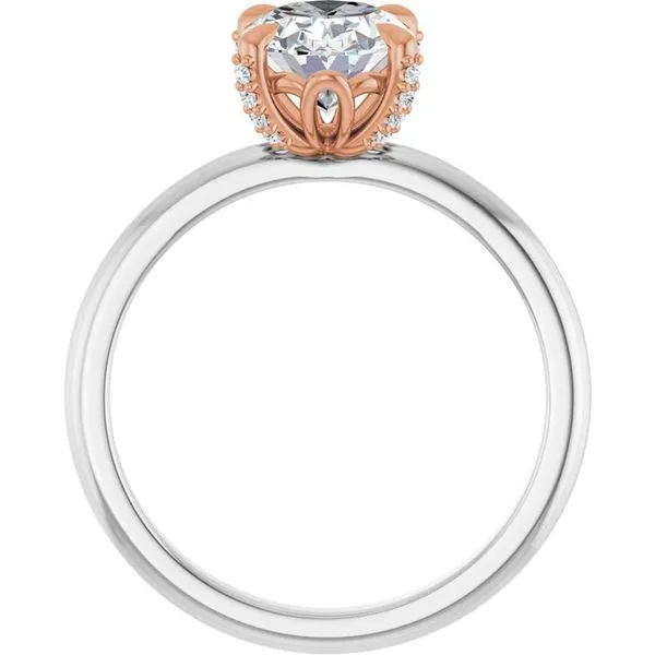 Claw-Prong Accented Engagement Ring Image 2 Michael Szwed Jewelers Longmeadow, MA