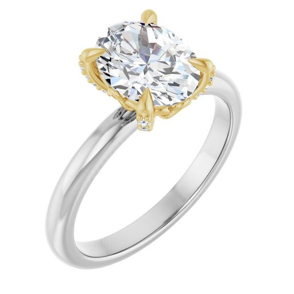 Claw-Prong Accented Engagement Ring