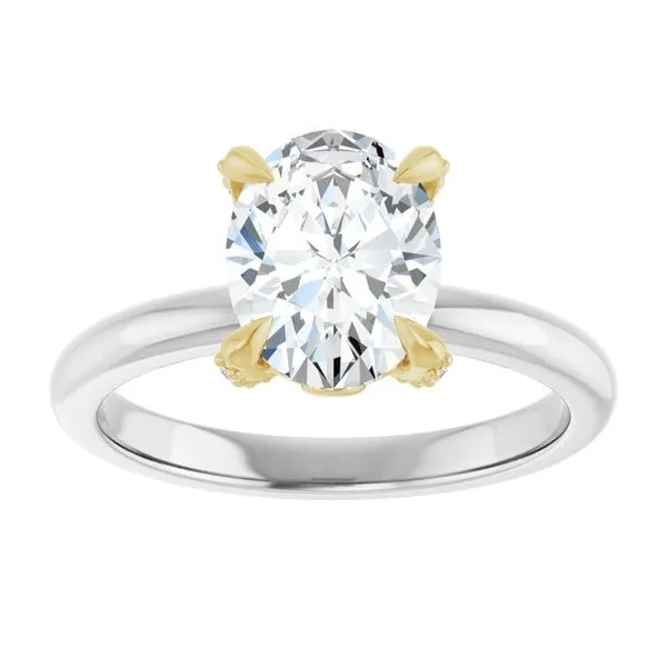 Claw-Prong Accented Engagement Ring Image 3 Northwood Jewelers Northwood, OH