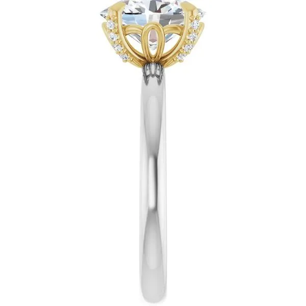 Claw-Prong Accented Engagement Ring Image 4 Stuart Benjamin & Co. Jewelry Designs San Diego, CA