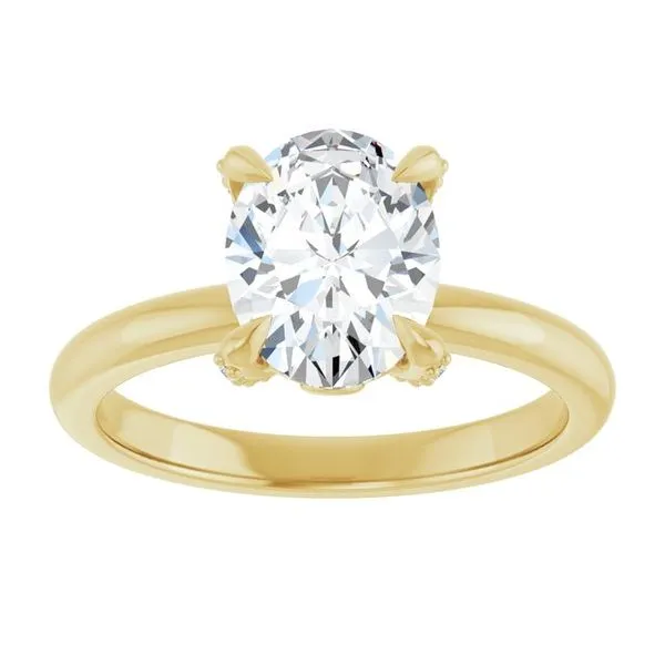 Claw-Prong Accented Engagement Ring Image 3 Shipley's Fine Jewelry Hampstead, MD