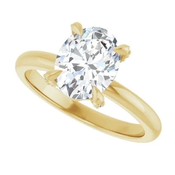 Claw-Prong Accented Engagement Ring Image 5 Ocean View Jewelers Millville, DE