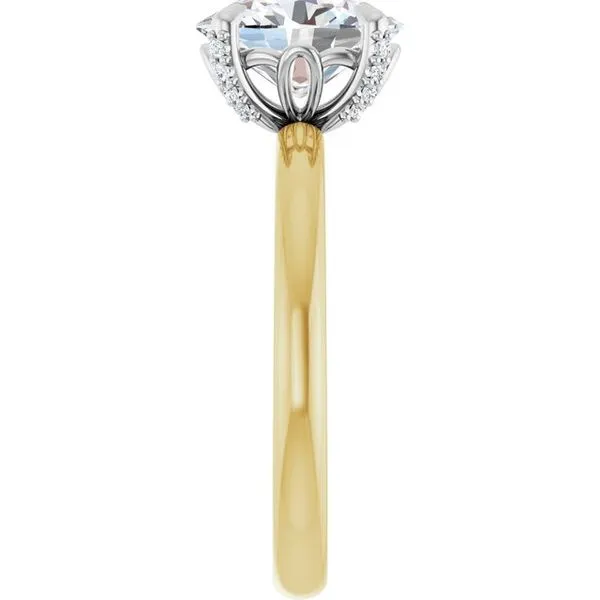 Claw-Prong Accented Engagement Ring Image 4 Clater Jewelers Louisville, KY