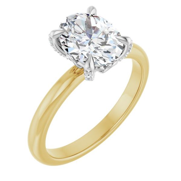 Claw-Prong Accented Engagement Ring