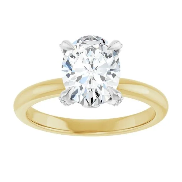 Claw-Prong Accented Engagement Ring Image 3 Raleigh Diamond Fine Jewelry Raleigh, NC