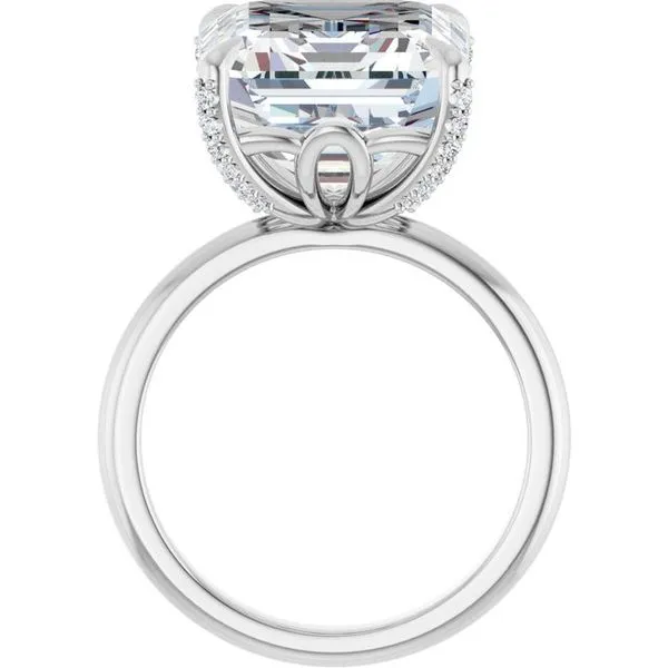 Claw-Prong Accented Engagement Ring Image 2 Don's Jewelry & Design Washington, IA