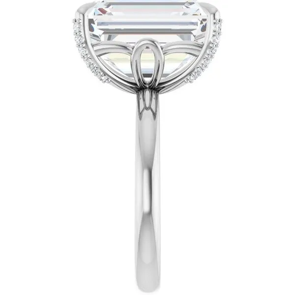 Claw-Prong Accented Engagement Ring Image 4 Ocean View Jewelers Millville, DE