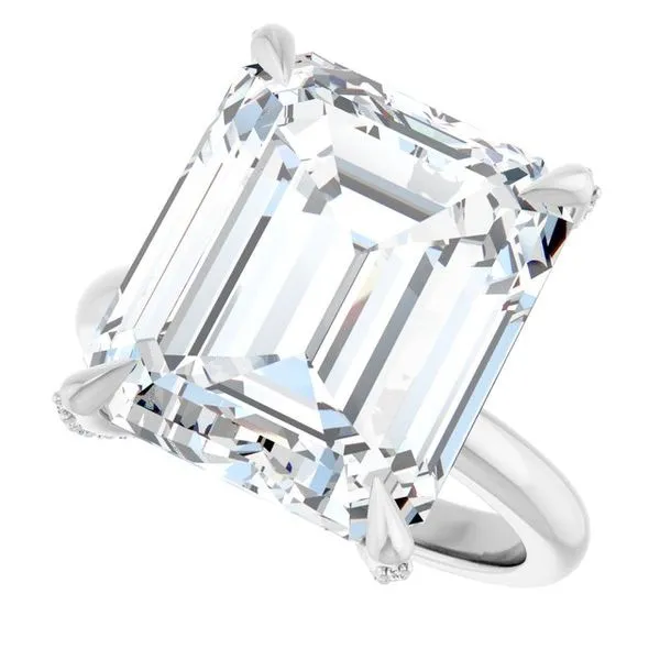 Claw-Prong Accented Engagement Ring Image 5 Ocean View Jewelers Millville, DE