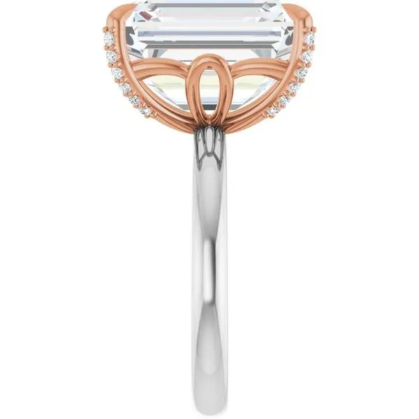 Claw-Prong Accented Engagement Ring Image 4 JF Jones Jewelers Rochester, NY