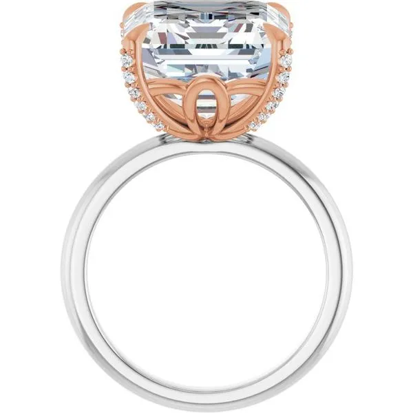 Claw-Prong Accented Engagement Ring Image 2 Austin's Fine Diamonds & Jewelry Lyndhurst, NJ