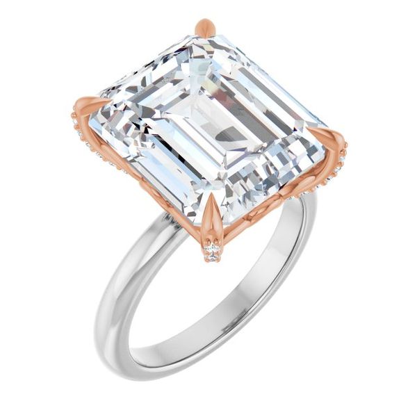 Claw-Prong Accented Engagement Ring