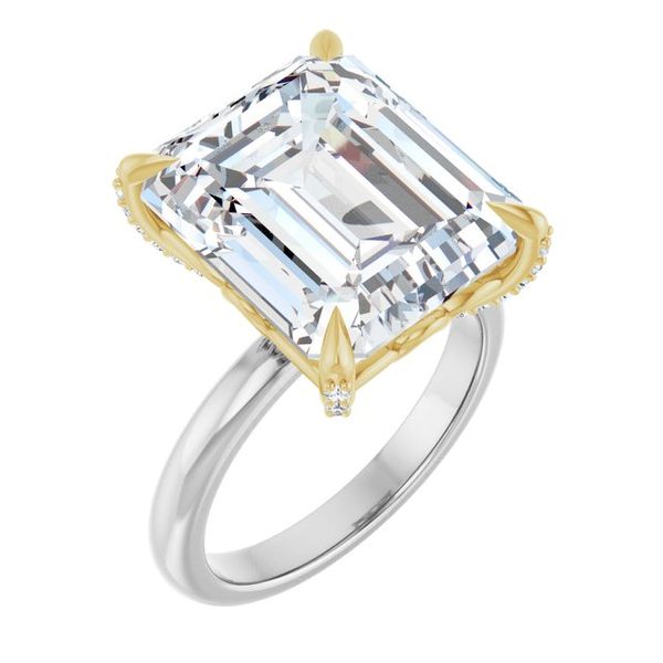 Claw-Prong Accented Engagement Ring