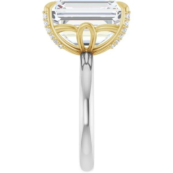 Claw-Prong Accented Engagement Ring Image 4 Don's Jewelry & Design Washington, IA