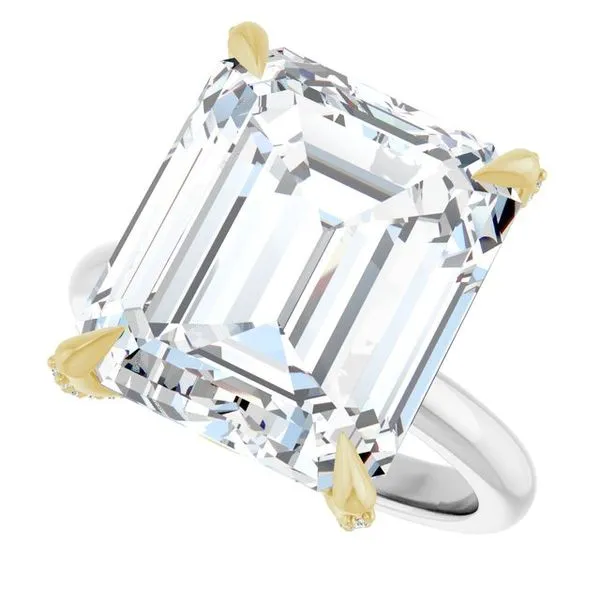 Claw-Prong Accented Engagement Ring Image 5 J. West Jewelers Round Rock, TX