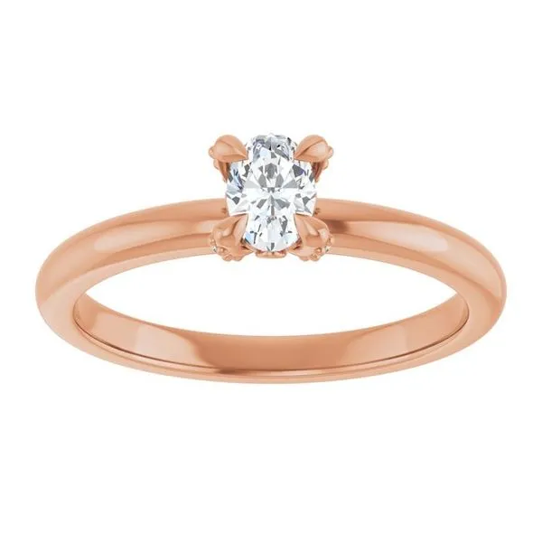 Claw-Prong Accented Engagement Ring Image 3 Vulcan's Forge LLC KANSAS CITY, MO