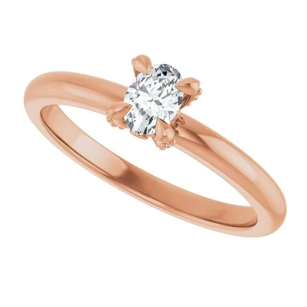 Claw-Prong Accented Engagement Ring Image 5 Banks Jewelers Burnsville, NC