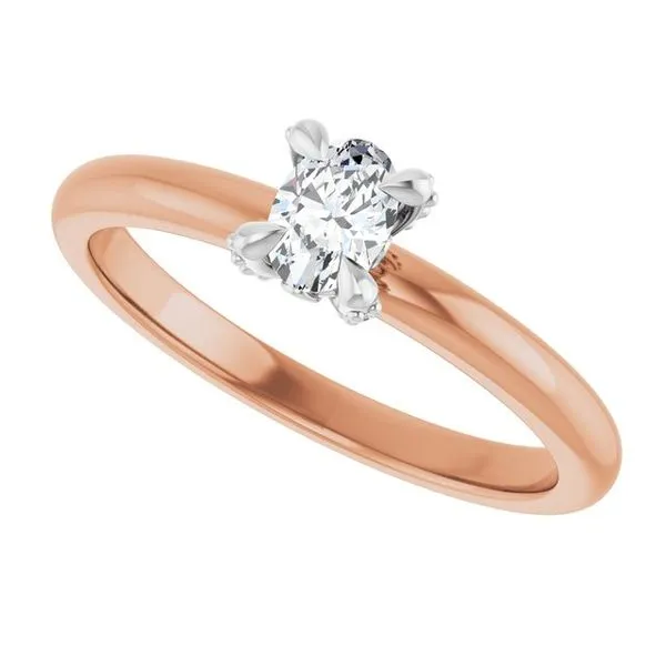 Claw-Prong Accented Engagement Ring Image 5 The Jewelry Source El Segundo, CA