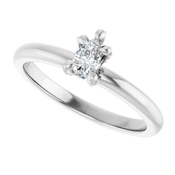 Claw-Prong Accented Engagement Ring Image 5 Arezzo Jewelers Elmwood Park, IL