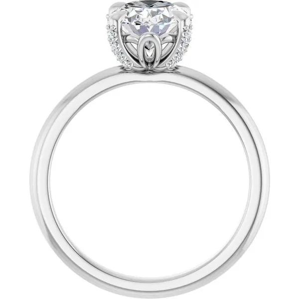 Claw-Prong Accented Engagement Ring Image 2 Don's Jewelry & Design Washington, IA
