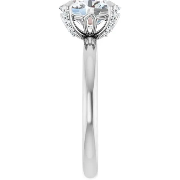 Claw-Prong Accented Engagement Ring Image 4 Arezzo Jewelers Elmwood Park, IL