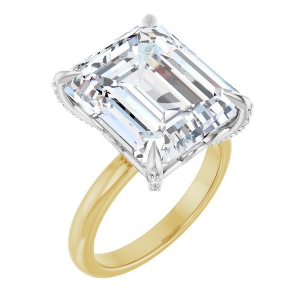 Claw-Prong Accented Engagement Ring