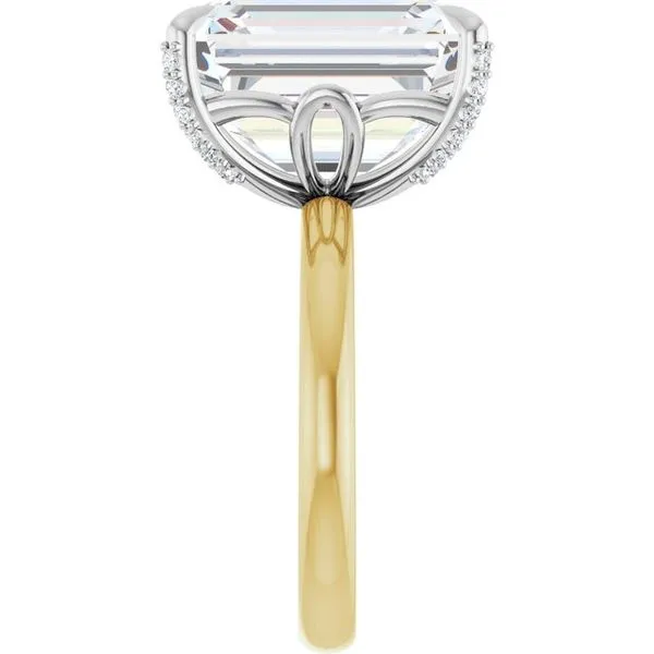 Claw-Prong Accented Engagement Ring Image 4 JF Jones Jewelers Rochester, NY