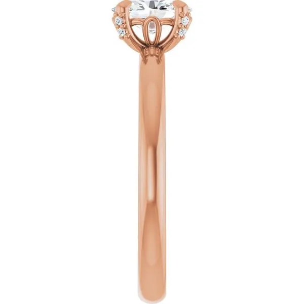 Claw-Prong Accented Engagement Ring Image 4 Arezzo Jewelers Elmwood Park, IL