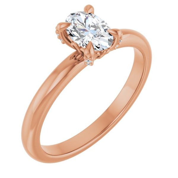 Claw-Prong Accented Engagement Ring