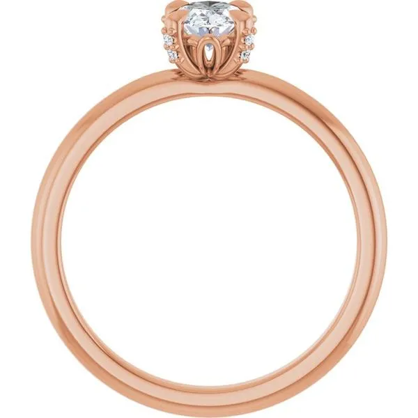 Claw-Prong Accented Engagement Ring Image 2 Vulcan's Forge LLC KANSAS CITY, MO